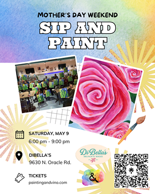 Image: A Rose is A Rose &ndash; Mother&rsquo;s Day Sip and Paint at DiBella&rsquo;s