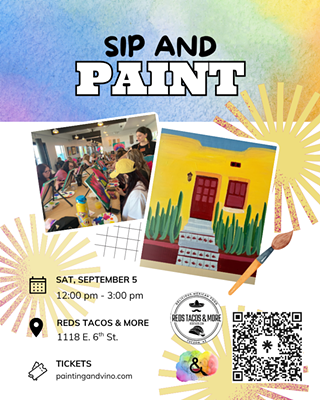 Image: Adobe Cottage Sip and Paint Party