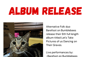 Image: Barefoot on Bumblebees album release