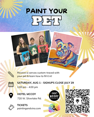 Image: Beginner Paint Your Pet at Hotel McCoy