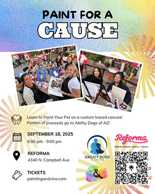 Image: Beginner Paint Your Pet for Ability Dogs of Arizona