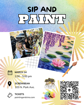 Image: Beginner Water Lilies Sip and Paint