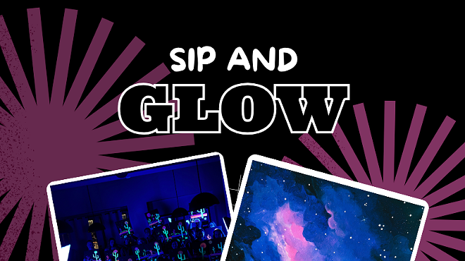 Image: Blacklight Paint and Sip Party at Reforma