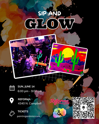 Image: Blacklight Paint and Sip Party at Reforma