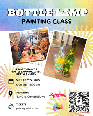 Image: Bottle Lamp Paint and Sip Party at Reforma