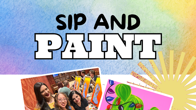 Image: Christmas Cactus Paint and Sip at Roadies