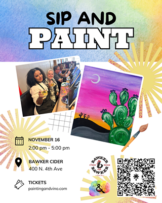 Image: &lsquo;Cosmic Prickly&rsquo; Paint and Sip at Bawker Cider