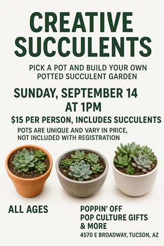 Image: Creative Succulents Workshop @ Poppin' Off
