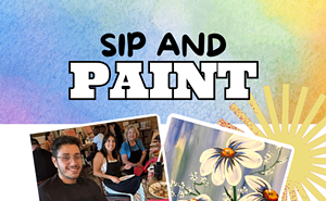 Image: Daisy Wood Panel Paint and Sip