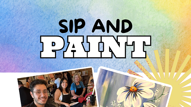 Image: Daisy Wood Panel Paint and Sip