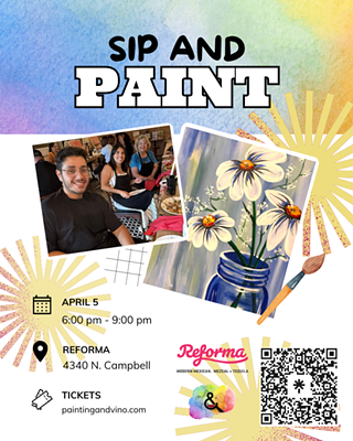 Image: Daisy Wood Panel Paint and Sip