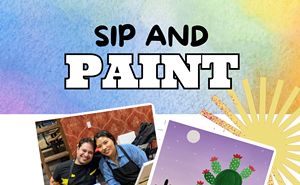 Image: Desert Cactus Paint and Sip at Roadies