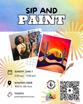 Image: Desert Days Paint and Sip at Bawker Cider