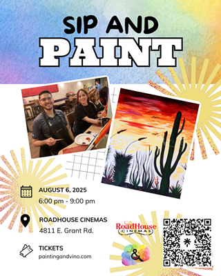 Image: Desert Evening Paint and Sip at Roadhouse Cinemas