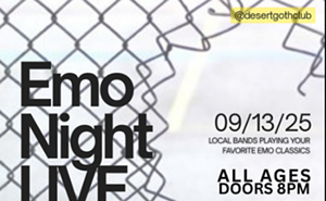 Image: Emo Night Live with Tongues, Shudder Kong, Pretty When We Panic