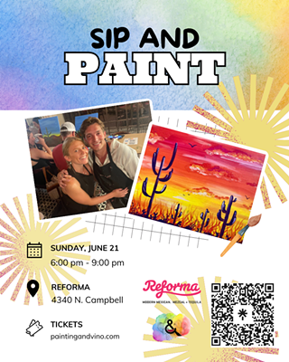 Image: Fiery Desert Sip and Paint at Reforma