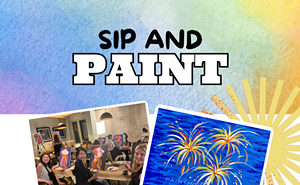 Image: &lsquo;Fireworks Over The Desert&rsquo; Sip and Paint