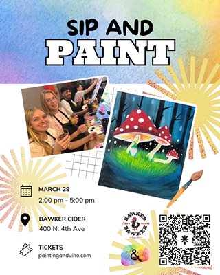 Image: Forest Gnome Paint and Sip at Bawker Cider