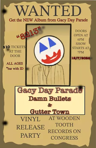 Image: Gacy Day Parade album release party with Damn Bullets and Gutter Town