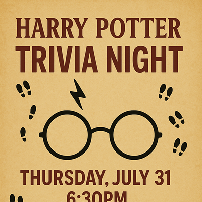 Image: HarryPotter Trivia Night @ Poppin' Off