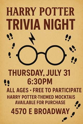 Image: HarryPotter Trivia Night @ Poppin' Off