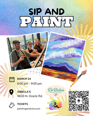 Image: Lavender Skies Sip and Paint at DiBella&rsquo;s