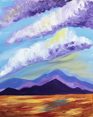 Image: Lavender Skies Sip and Paint