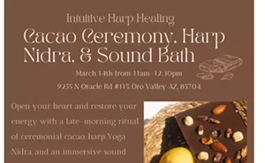 Image: March Cacao Ceremony, Harp Nidra, & Sound Bath