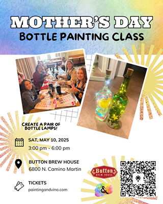 Image: Mother’s Day Bottle Painting at Button Brew House