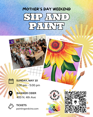 Image: Mother&rsquo;s Day Sunflower Sip and Paint