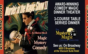 Image: Mystery and Magic Dinner Theater - "Murder at the Magic Show II"