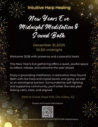 Image: New Year's Eve Midnight Meditation & Harp Sound Bath