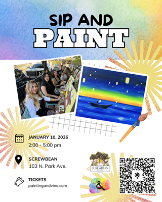 Image: New Years Lights Sip and Paint