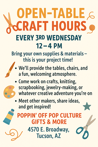 Image: Open Table Craft Hours @ Poppin' Off