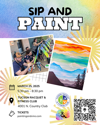 Image: Paint and Sip at Tucson Racquet & Fitness Club