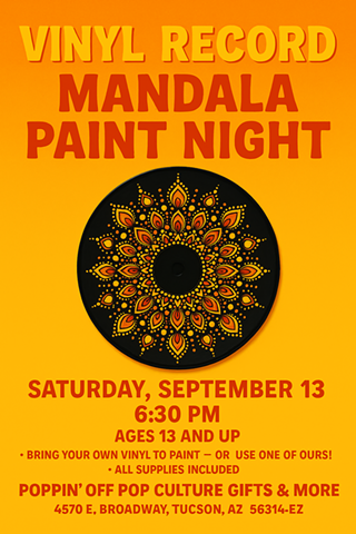 Image: Paint Night - Vinyl Record Mandalas @ Poppin' Off