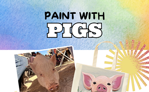 Image: Paint with Pigs at Ironwood Pig Sanctuary &ndash; Paint a Piggie Tote