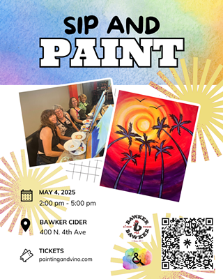 Image: Palms and Sun Paint and Sip at Bawker Cider