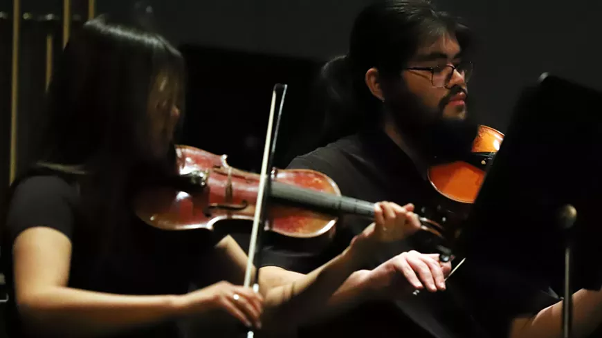 Pima Community College students perform a concert of classic and popular music for string ensemble.