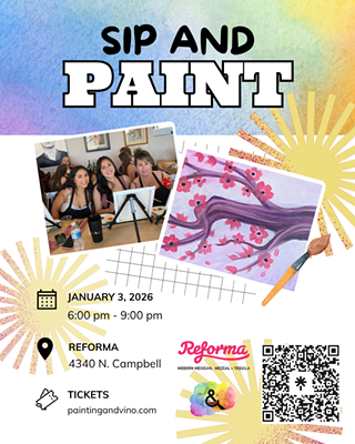 Image: Pink Blossoms Paint and Sip at Reforma