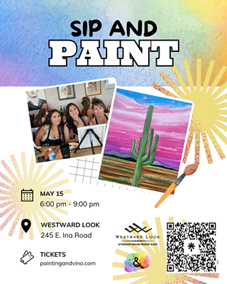 Image: Pink Sunset Paint and Sip at Westward Look