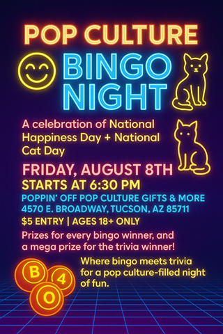 Image: Pop Culture Bingo Night @ Poppin' Off