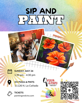 Image: Poppy Garden Paint and Sip at OV Pizza