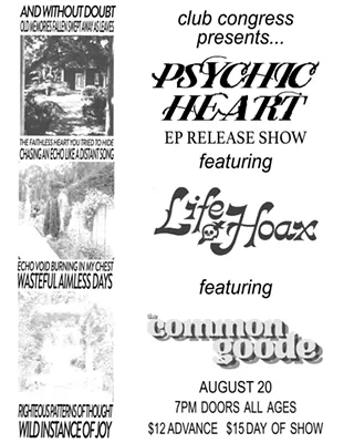 Image: Psychic Heart with Life Hoax & The Common Goode