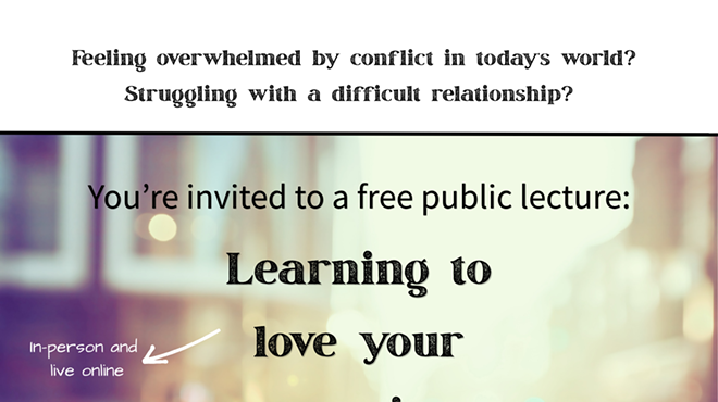 Image: Public Lecture: Learning to Love Your Enemies