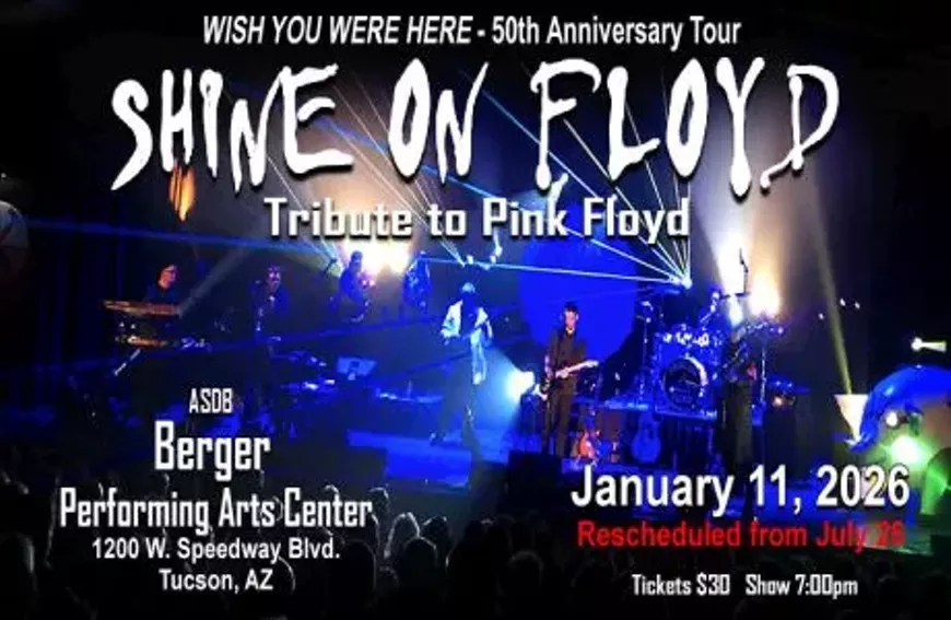 Shine On Floyd pays tribute to Pink Floyd at the Berger Performing Arts Center in Tucson January 11