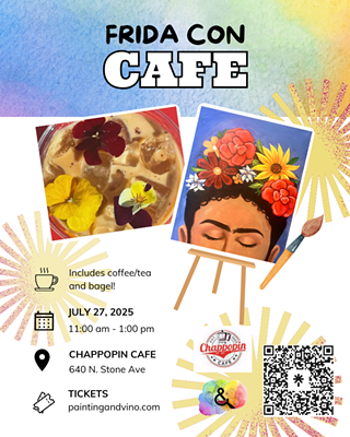 Image: Sip and Paint ‘Café con Frida’ – Includes Coffee and Bagel!