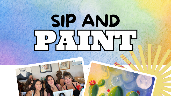 Image: Starry Cactus Sip and Paint at DiBella&rsquo;s