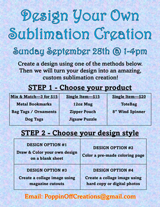 Image: Sublimation Creation Workshop @ Poppin Off