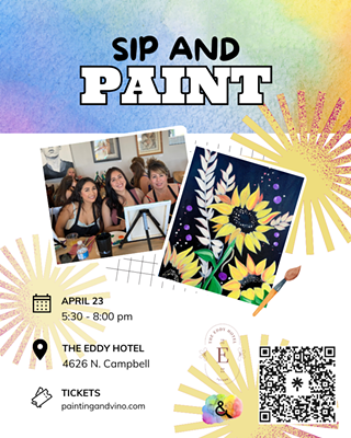 Image: Sunflower Magic Paint and Sip at The Eddy